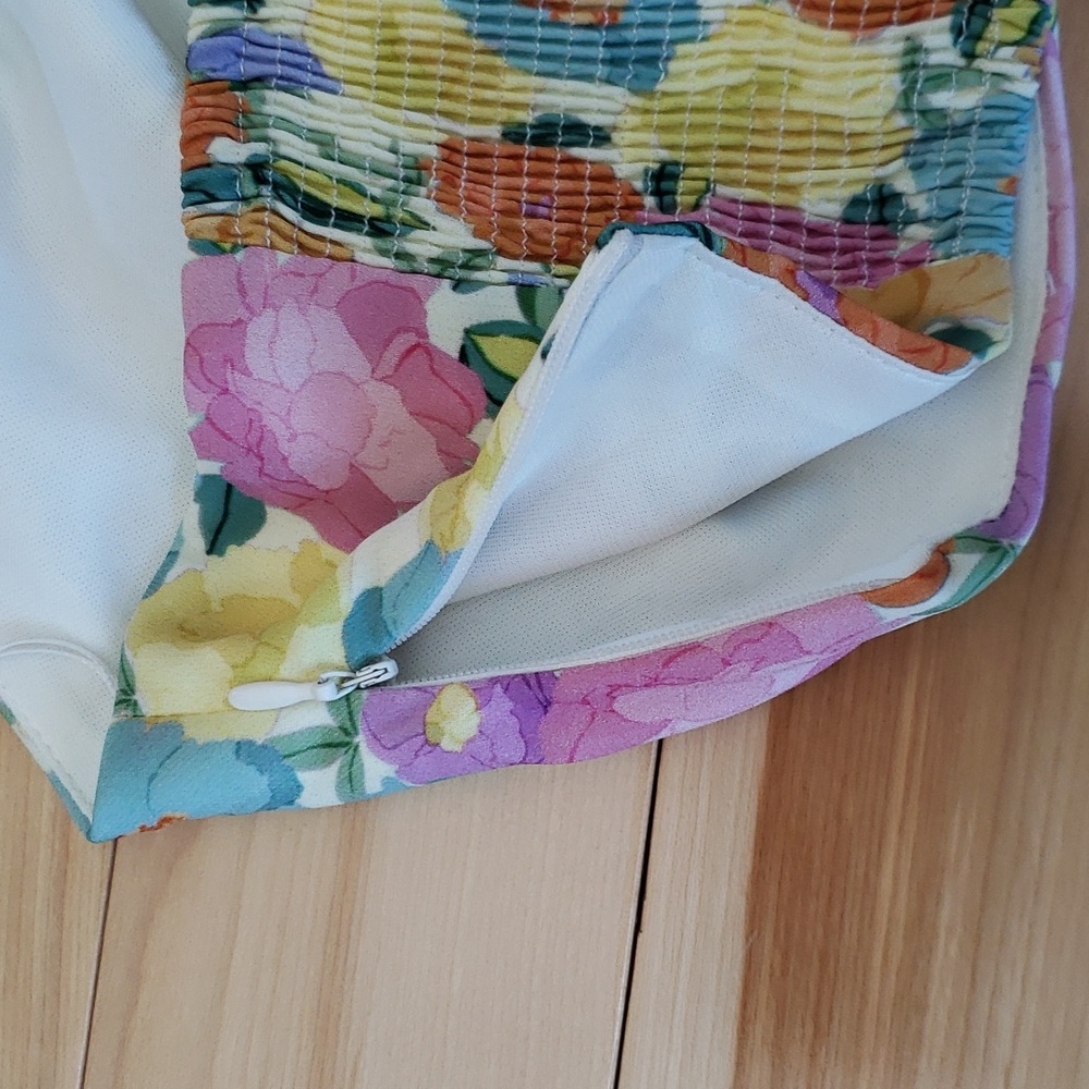 ZARA Floral ruched halter top - Picture 10 of 13